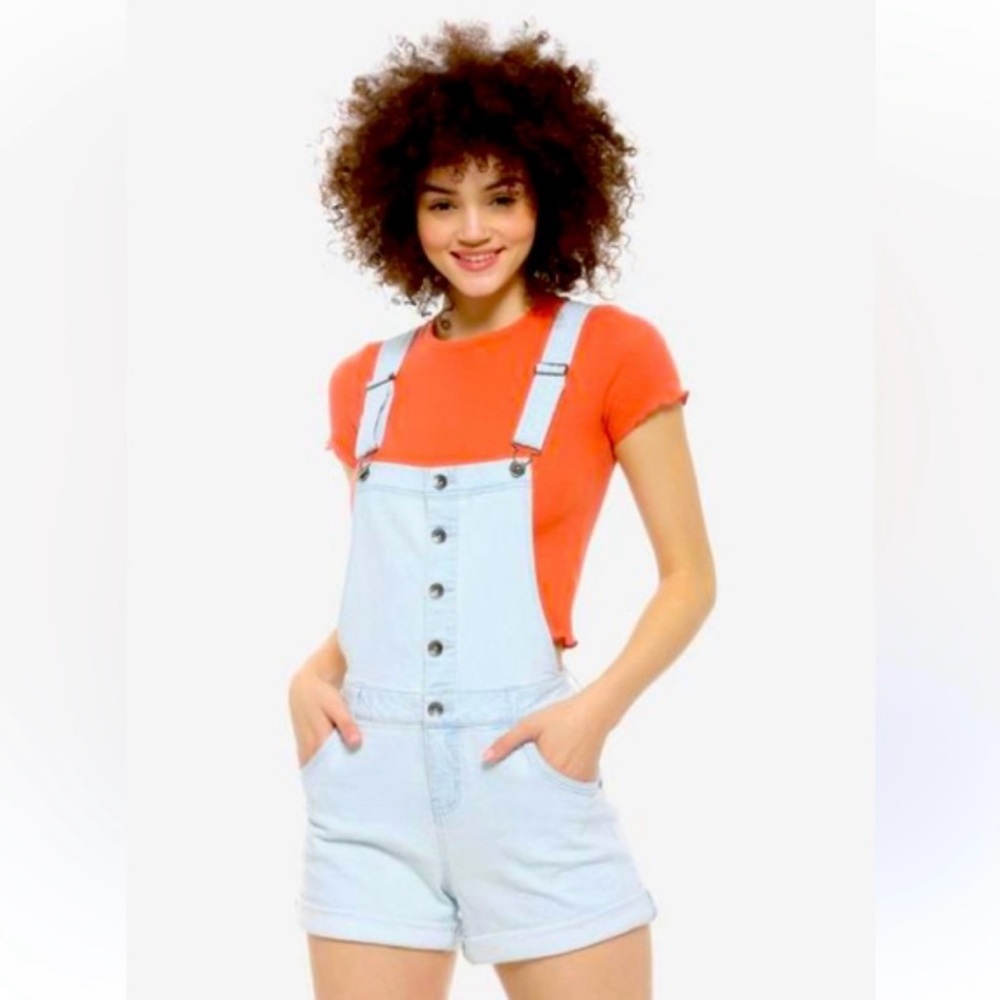 Light Blue Denim Overalls for Women